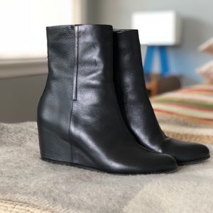 Vince Michela Black Leather Booties